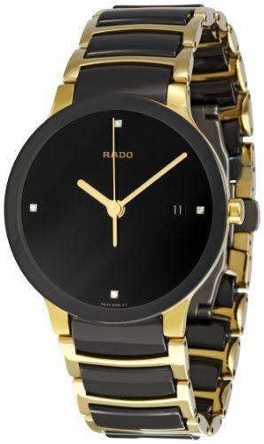 Picture Of Rado Men's R30929712 Centrix Jubile Gold Plated Stainless Steel Bracelet Watch